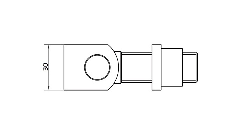 Комплектующие для распашных ворот Петля CAME H 18 регулируемая с гайкой, 42-68 мм, М18, приваривание в Гуково