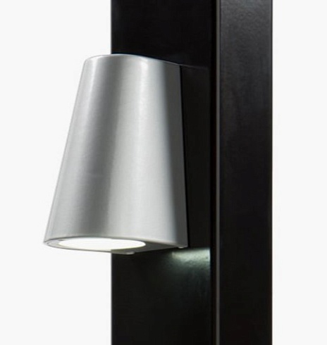 Заказать Элегантное LED-освещение Locinox (Бельгия) TRICONE для ворот, цвета zilver и 9005 (черный) в Гуково